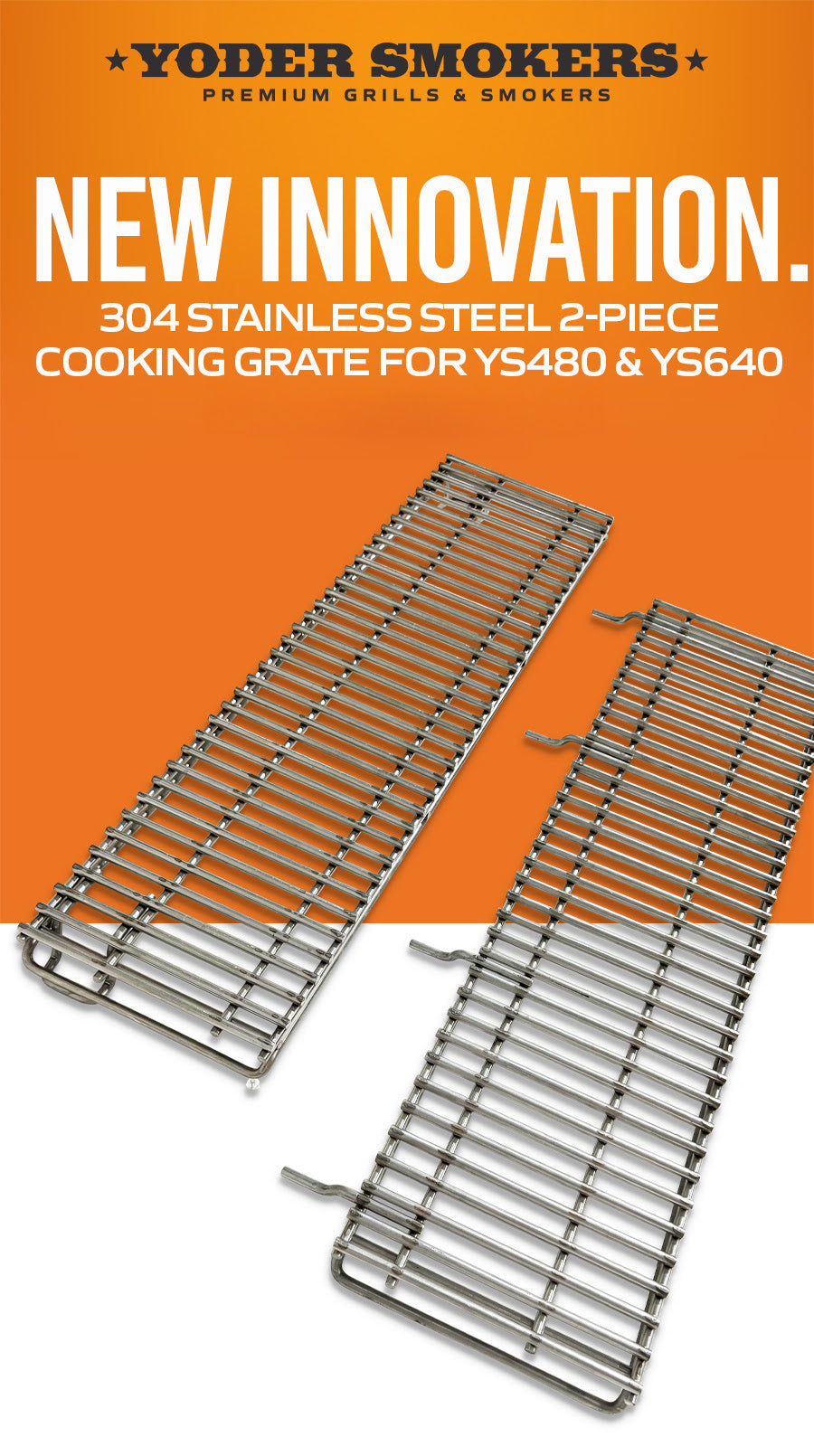 Yoder Smoker Vector Yoder Smoker YS480 Stainless Steel 2pc Cooking Grates | Kansas City's ...