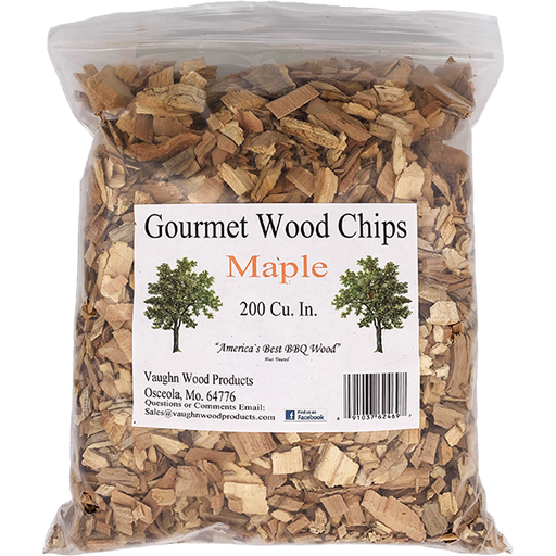 Vaughn Maple Chips 200 cu in Bag - The Kansas City BBQ Store