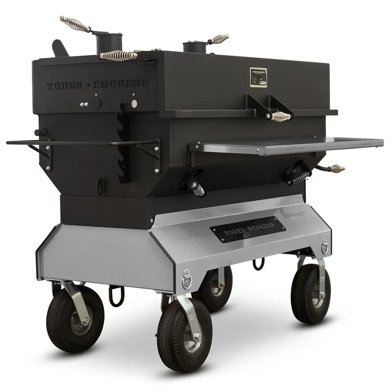 Yoder Smokers Flat Top 24 x 48" Charcoal Grill on Comp Cart