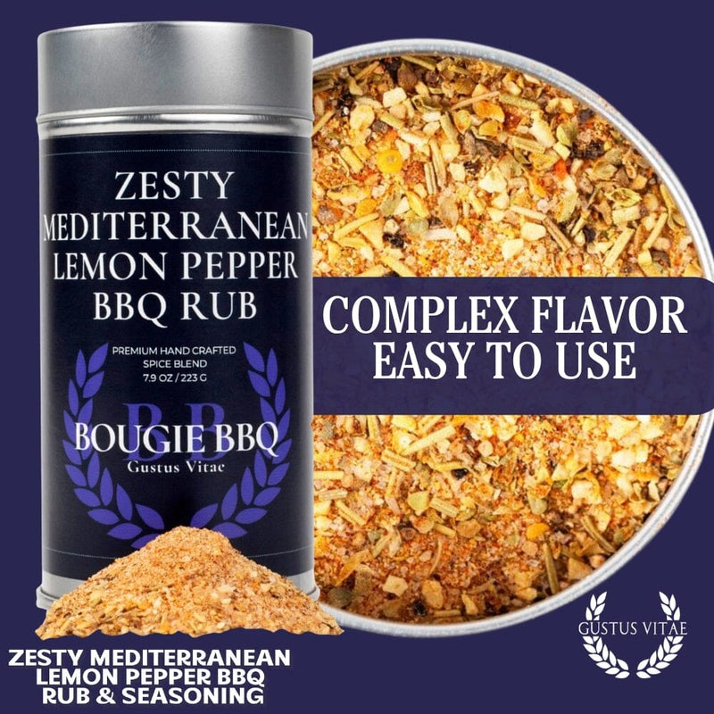 Zesty Mediterranean Lemon Pepper BBQ Rub & Seasoning