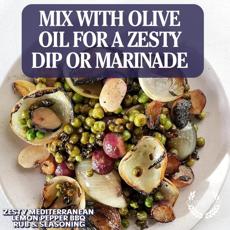 Zesty Mediterranean Lemon Pepper BBQ Rub & Seasoning